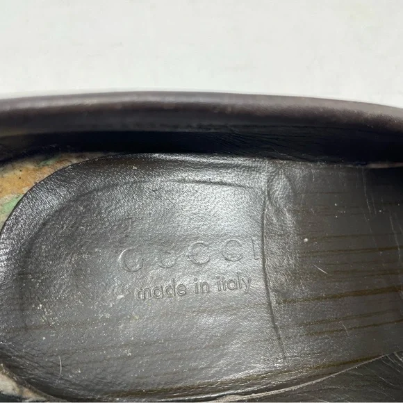 Gucci Brown Leather Men's Loafers 10D - Picture 11 of 15